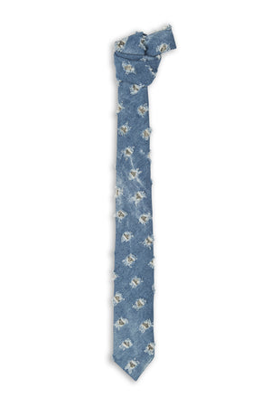 Cravate en jeans avec trous - Handmade jeans tie with holes 