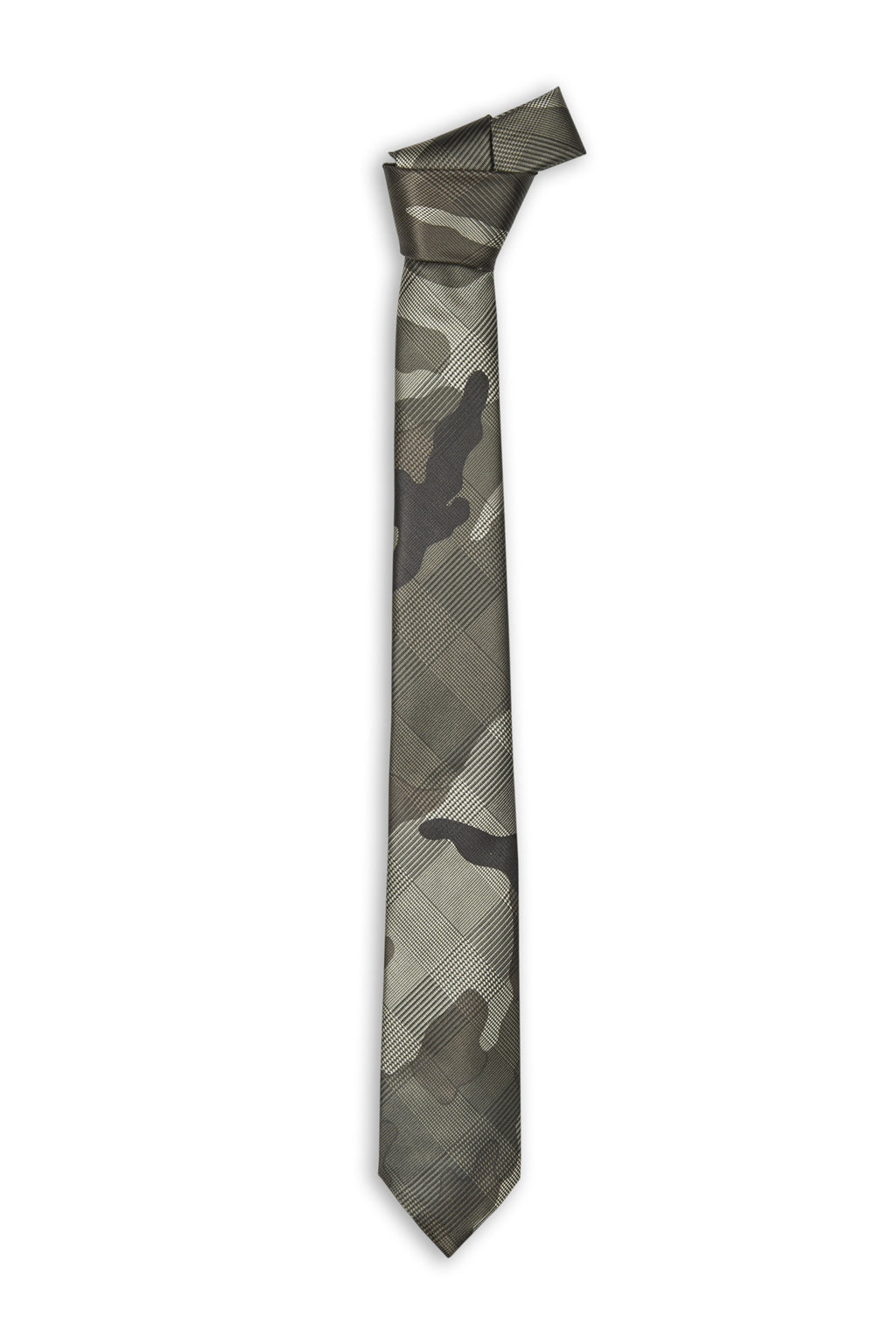 Cravate fait main tissu camouflage Italie - Camo fabric handmade tie