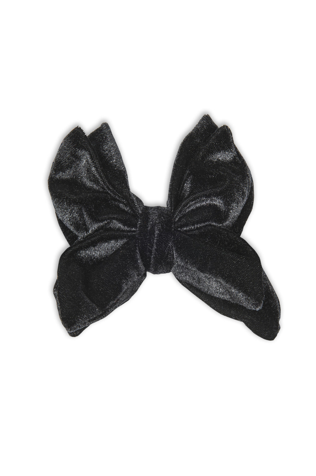 handmade bow tie for her in black velours - Noeud papillon au féminin en velours noir